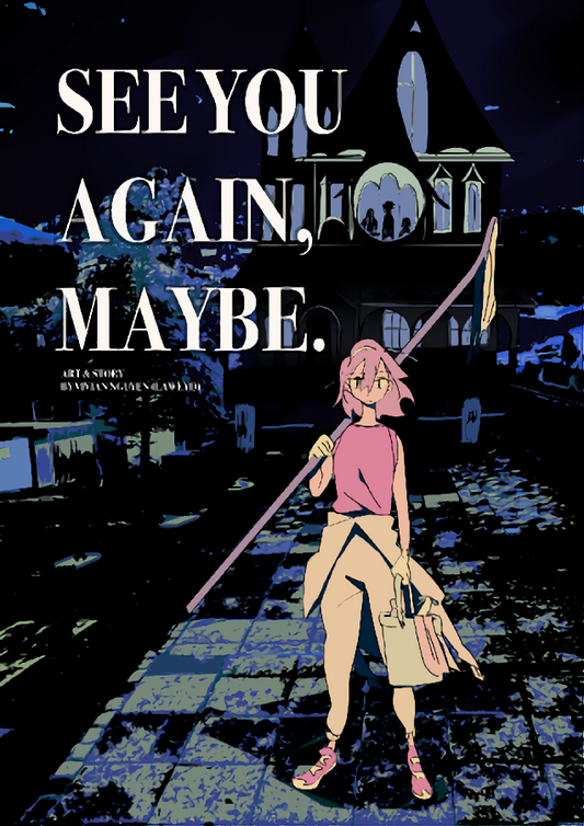 (Cover) A mysterious masculine woman dominates the front page. Portraits of the other characters in the comic are shown in each their own decorative frame.
